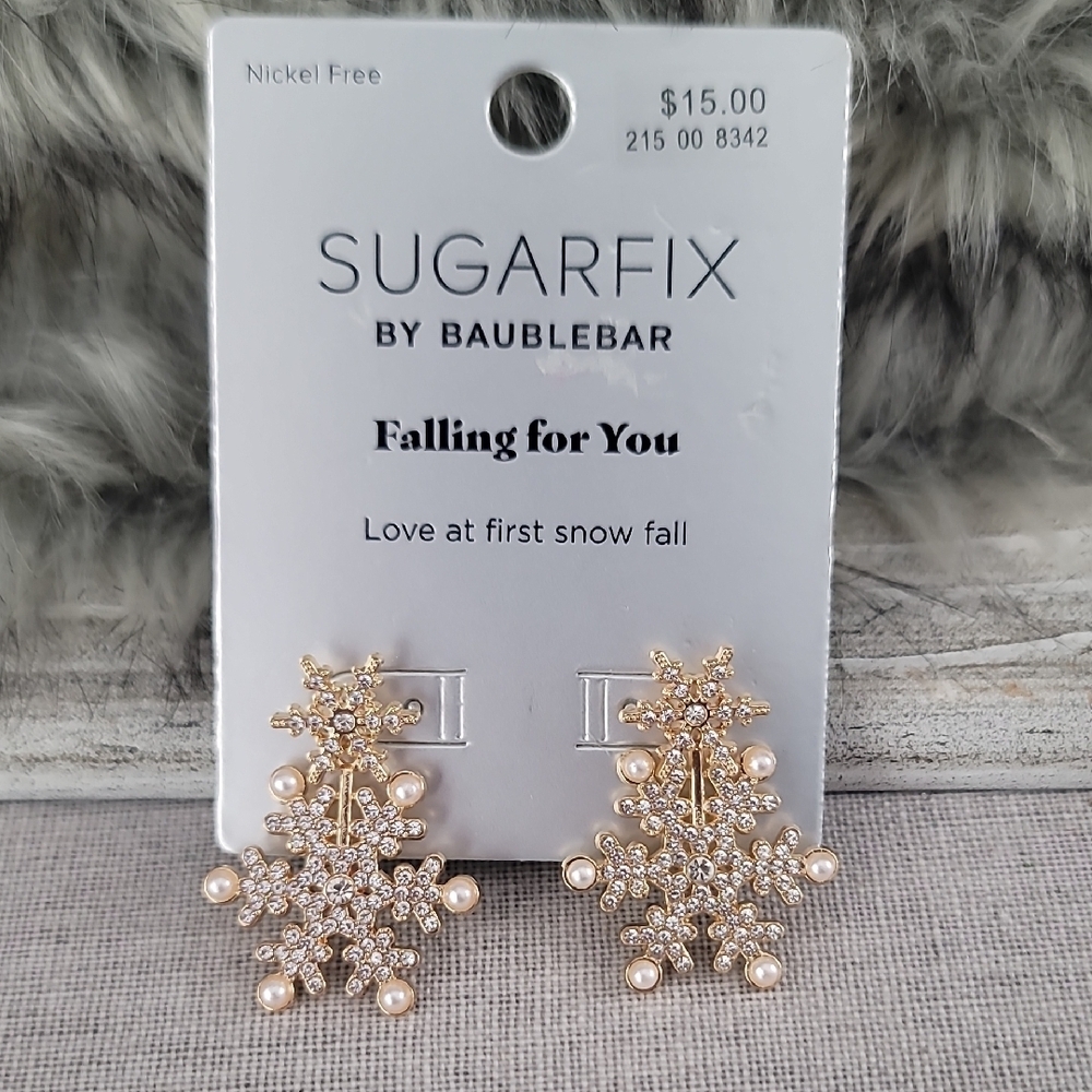 SUGARFIX BY BAUBLEBAR Gold Snowflake Earrings